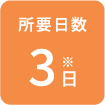 所要日数3日
